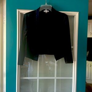 Calvin Klein Midnight Blue  Glitter Sparkle Cardigan Shrug (Size: M)